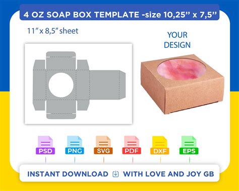 Square Soap Packaging Box Template Svg Png Dxf Eps Label Etsy Uk