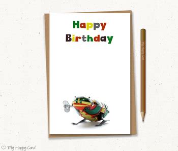 Happy Birthday Card, Printable, Frog Birthday Greeting Card, Frog Toy ...