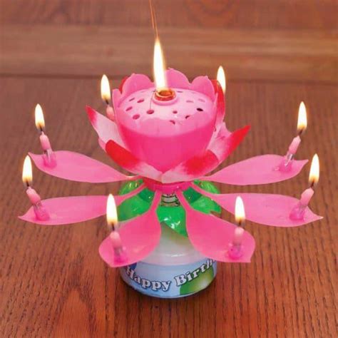 Musical Flower Rotating Birthday Candles