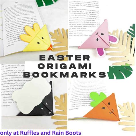 Easy Easter Paper Origami Bookmarks Ruffles And Rain Boots