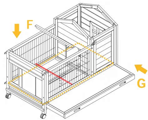 Aivituvin Air Hutch Indoor Bunny Cage Outdoor Rabbit House