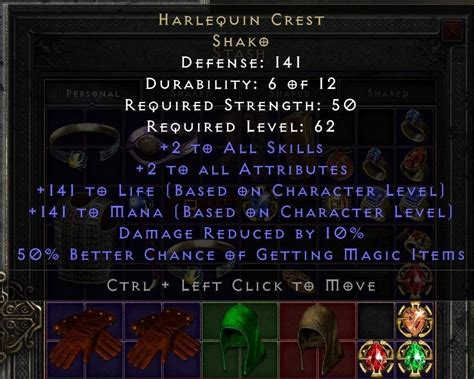 Harlequin Crest Shako D R Diablo Ii Resurrected Softcore Ladder Non