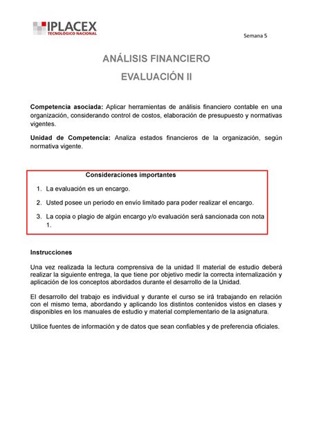 Taller Analisis Financiero ANÁLISIS FINANCIERO EVALUACIÓN II