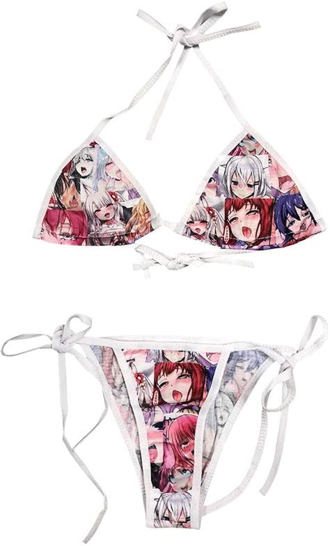 YOMORIO Cute Micro Bikini Lolita Japanese Anime Bra And Panty Set Cosplay Thong Bikini One