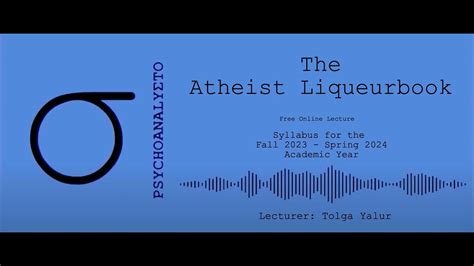 The Atheist Liqueurbook Tolga Yalur 2023 2024 Youtube