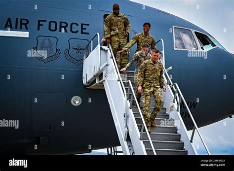 U S Air Force Airmen Assigned To The 32nd Air Refueling Squadron