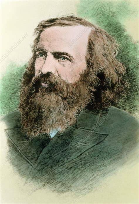 Colour Portrait Of Dmitri Mendeleev Stock Image H413 0109 Science