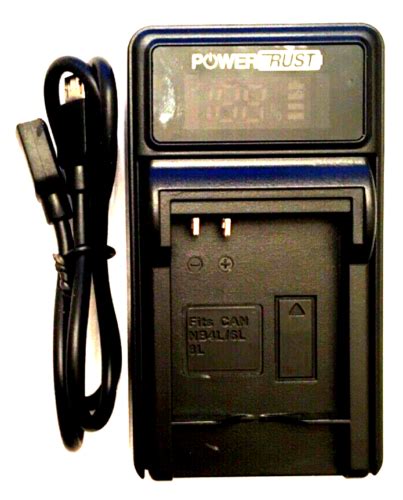 PowerTrust USB Rapid Charger For A Canon NB4L NB6L NB8L Li Ion