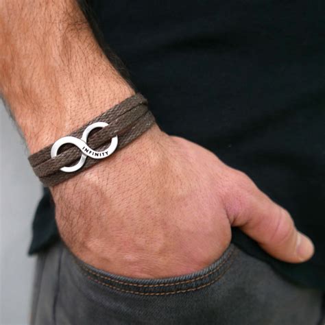 Mens Bracelet Mens Infinity Bracelet Mens Etsy