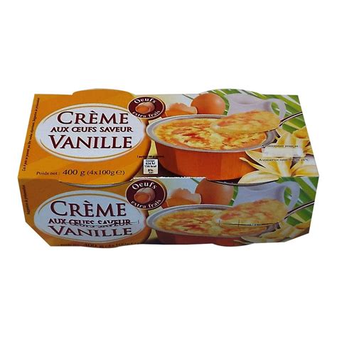 Cr Me Aux Oeufs Saveur Vanille X G Pas Cher Auchan Fr