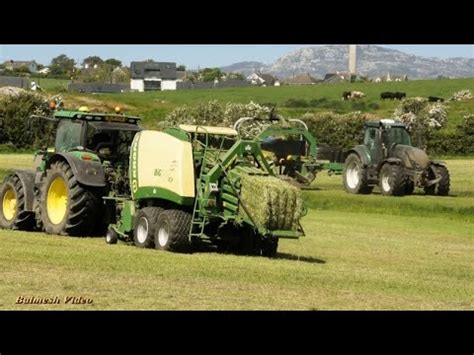 Baling For Silage With Big Square Baler John Deere 6215R Plus And