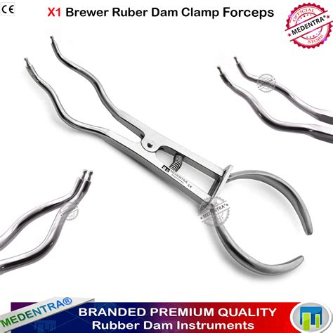 Endodontic Rubber Dam Clamps Dentists Brinker Wingless Ivory