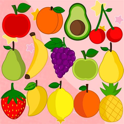 Cute Fruits Clipart Made By Teachers