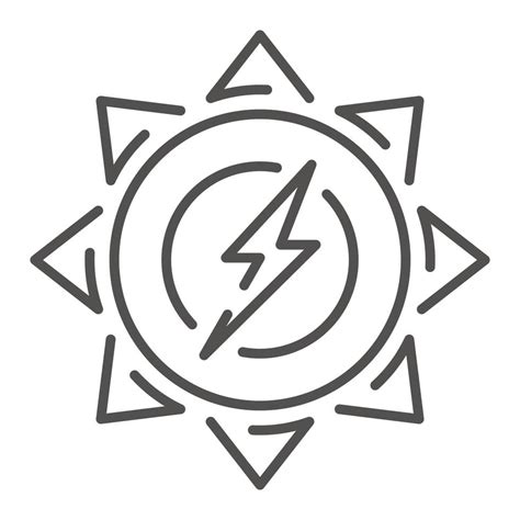 Sun Energy Icon Outline Style 15389727 Vector Art At Vecteezy