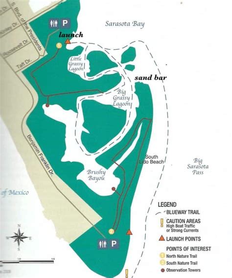 Lido Key Mangrove Trail MAP Lido Key Mangrove Trail Paddling With