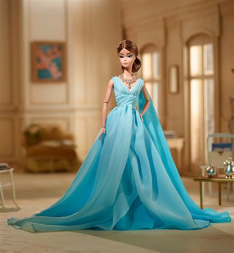 ᐉ Коллекционная кукла Барби Силкстоун Blue Chiffon Ball Gown Barbie ...