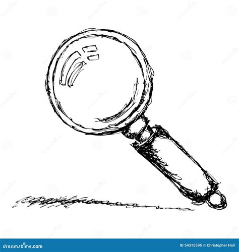 Sketch Of A Magnifying Glass Stock Vector Image 54315595