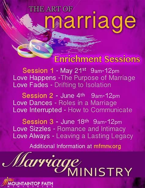 Marriage Ministry Sessions Mountaintop Faith Ministries Las Vegas Nv