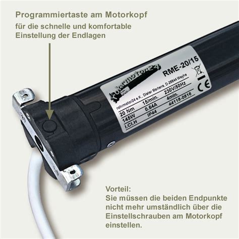 Elektronischer Rollladenmotor 20 Nm RME 20 SW60 Rolladenmotor Rohrmotor24