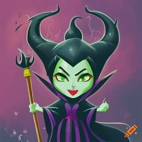 Cute Chibi Illustration Of Maleficent On Craiyon