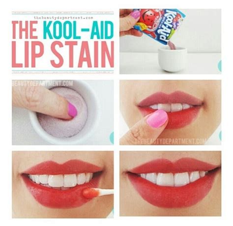 Kool Aid Lip Stain Beauty Hacks That Work Beauty Hacks Diy Beauty Hacks