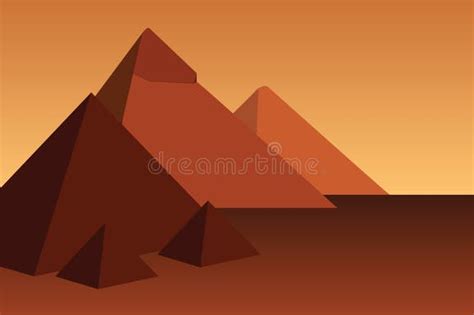 Giza Pyramids Sunset Stock Illustrations 1007 Giza Pyramids Sunset