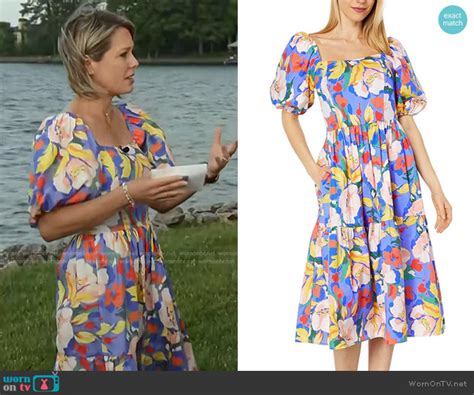 Wornontv Dylans Floral Puff Sleeve Dress On Today Dylan Dreyer