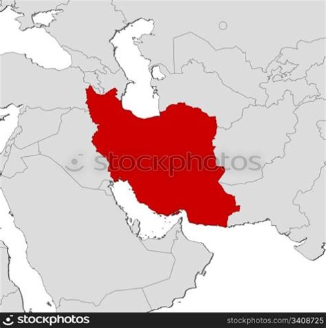 Map of Iran. Political map of Iran with the several provinces ...