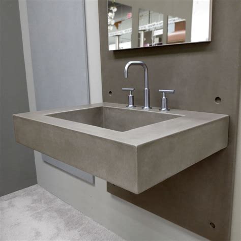 30 Floating Novo Concrete Sink Concrete Sink Concrete Bathroom