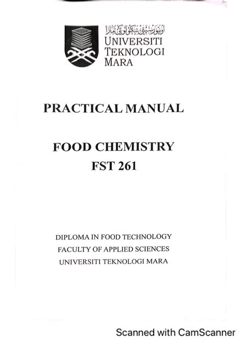 Labmanual FST261 Lab Manual Food Technology Studocu