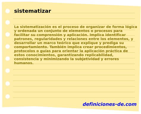 Sistematizar O Que Significa - Significado de «sistematizar»
