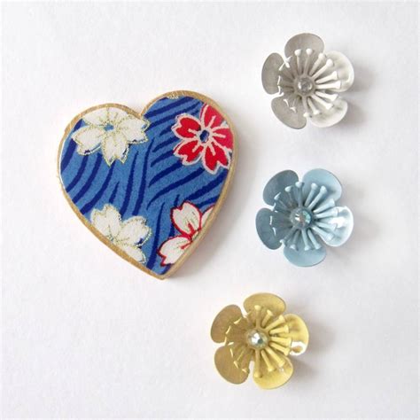 Cornflowers Washi Paper Brooch By Matin Lapin Notonthehighstreet