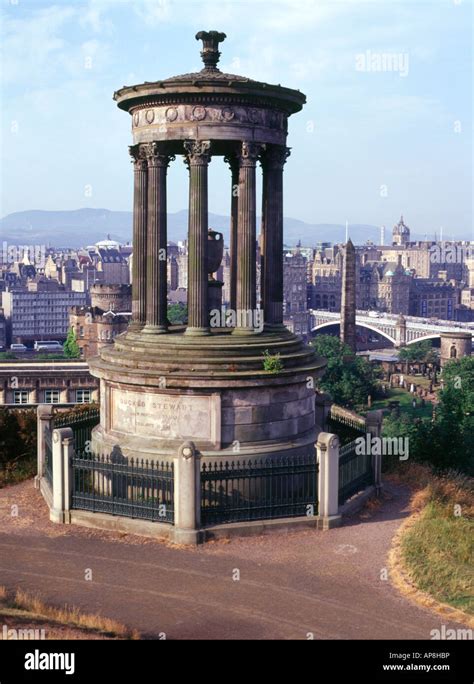 Dh Dugald Stewart Monument Calton Hill Edinburgh Memorial Overlooking