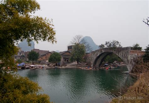 Bike Ride to Dragon Bridge on Yulong River, Guangxi, China