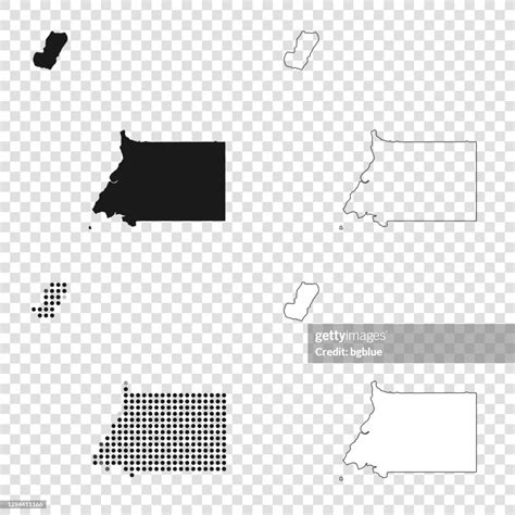 Equatorial Guinea Maps For Design Black Outline Mosaic And White High