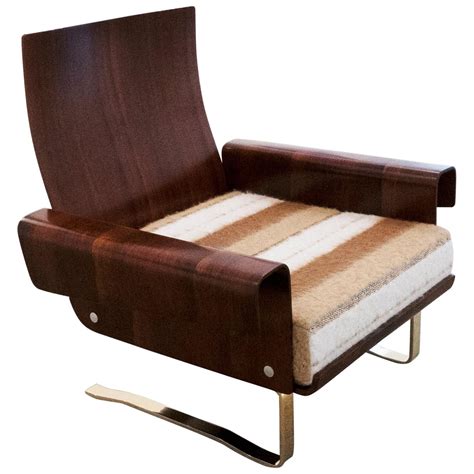 Cantilever Leather Lounge Chair At Stdibs