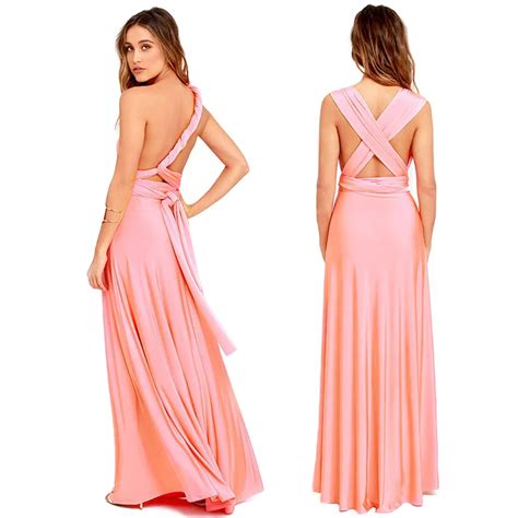 Sexy Women Multiway Wrap Convertible Boho Maxi Club Red Dress Bandage