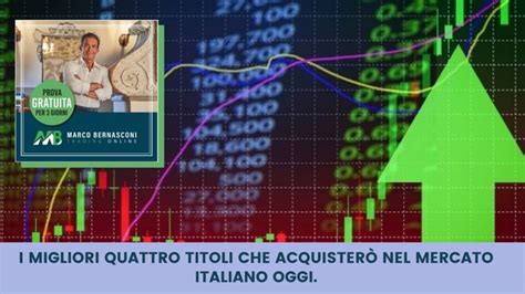 I Migliori Quattro Titoli Che Acquisterò Nel Mercato Italiano Oggi Marco Bernasconi Trading