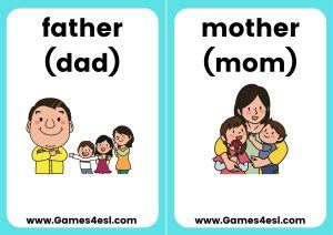 Free Family Flashcards For Teaching Members Of The Family In English ...