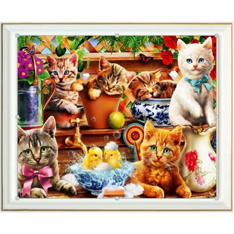 Broderie Diamant Chatons Et Vases Chat Lartera