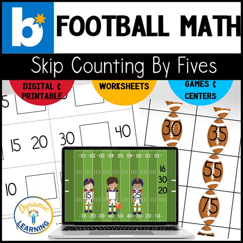 Football Math Skip Count By Fives Boom Cards Dynamic Learning