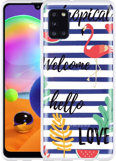 Samsung Galaxy A31 Hoesje Tropical Flamingo Designed By Cazy Bol