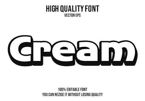 Premium Vector Cream Editable Text Effect