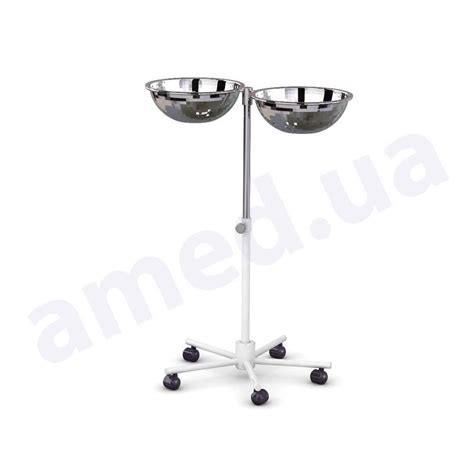 Double Bin Surgical Basin Stand Amed Trolley Mounted