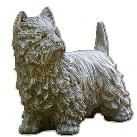 Westie Cast Stone Garden Statue