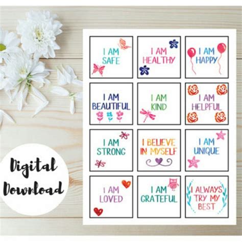 Printable Affirmation Card Templates