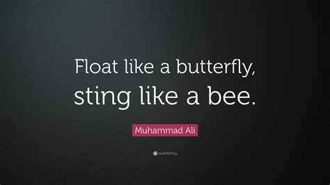 Muhammad Ali Quote Float Like A Butterfly Sting Like A Bee