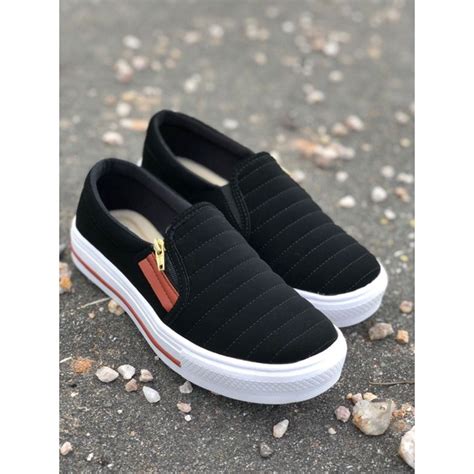 T Nis Sapat Nis Sapatilha Feminino Slip On Z P Casual Leve E