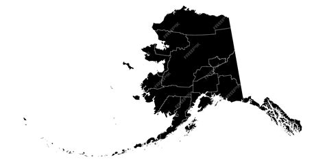 Premium Vector Alaska State Map With Boroughs Vector Illustration