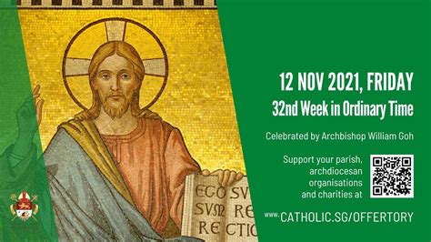 Catholic Weekday Mass Today Online Friday 32nd Week In Ordinary Time